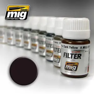 Farba olejna Ammo Mig - Brown Filter for Dark Green