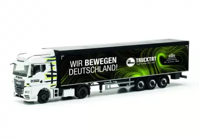 Ciężarówka z naczepą z ruchomą podłogą MAN TGX GM „Trucktat / We move Germany” (Hesja / Li