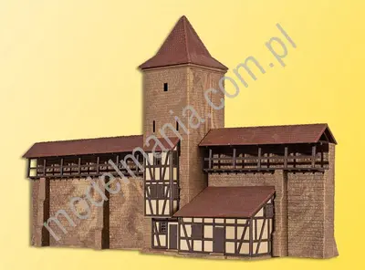 Wieża z murem w Rothenburg