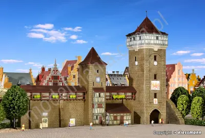 Mur miejski z wieżą szachulcową