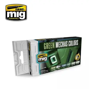 Zestaw farb akrylowych - GREEN MECHAS COLORS