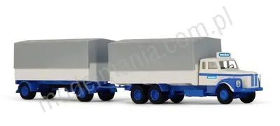 Ciężarówka z przyczepą Scania 111 LKW - HALLENS
