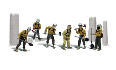 Strażacy walczący z pożarem lasu 6 figur