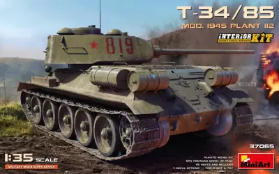 Czołg T-34/85 MOD. 1945. PLANT 112 z wnętrzem