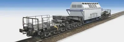 Wagon platforma z transformatorem