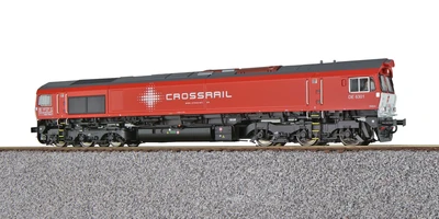 Spalinowóz C66, DE 6301 Crossrail, czerwona, z dźwiękiem i dymem. DC/AC
