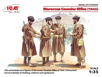 Marokańscy strzelcy (Goumier) 1943, kolonialnej armii francuskiej