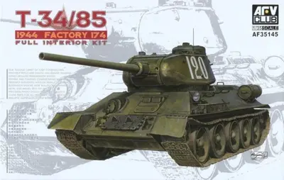 Sowiecki czołg średni T-34/85 Model 1944 Fabryka 174, z wnętrzem