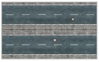 Ulica - odcinki proste z chodnikami 34x21 cm (Seria Cityline) / 3 szt.