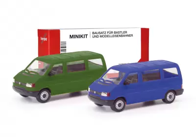 MiniKit VW T4 Bus, olivgrün/ultramarinblau