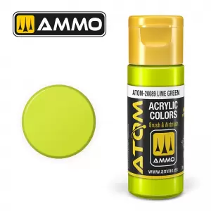 Farba akrylowa 20 ml ATOM COLOR: Lime Green