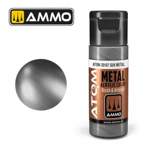 Farba akrylowa 20 ml ATOM METALLIC: Gun Metal