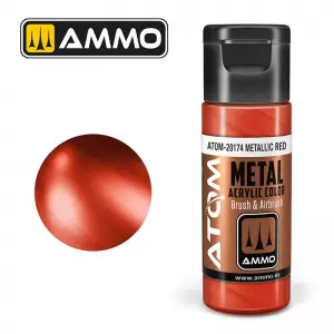 Farba akrylowa 20 ml ATOM METALLIC: Red