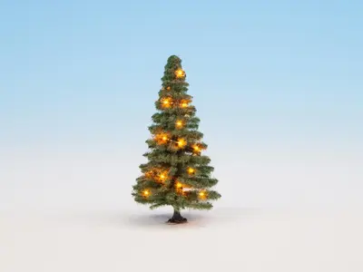 Oświetlone drzewko bożonarodzeniowe z 20 LED l=8cm