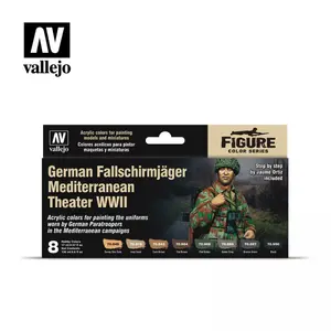 Zestaw 8 farb - German Fallschirmjäger Mediterranean Theater WWII