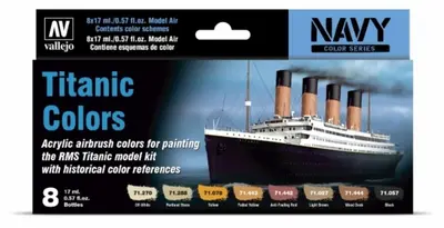 Zestaw Model Air 8 farb - Titanic Colors