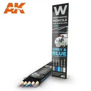 Zestaw ołówków do weatheringu Grey & Blue