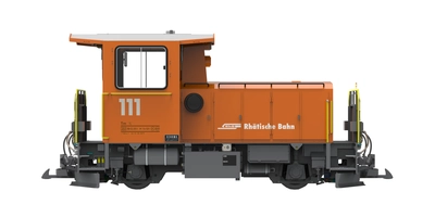 Spalinowóz Schöma TM 2/2 kurz, 111 RHB, orange, Ep VI, Vorbildzustand um 2001, LokSound, R