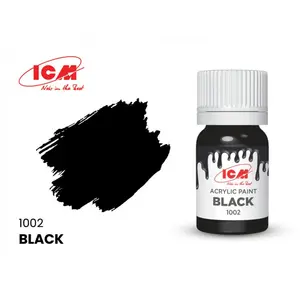 Farba akrylowa ICM - Black matt