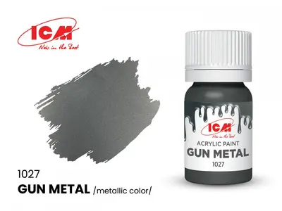 Farba akrylowa - Gun metal / 12ml