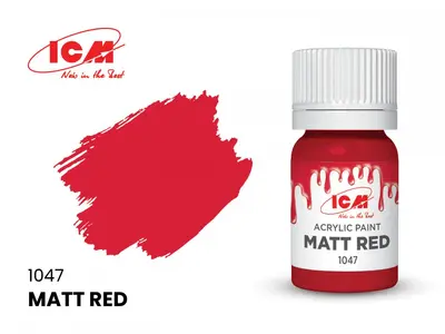 Farba akrylowa - Matt Red / 12ml