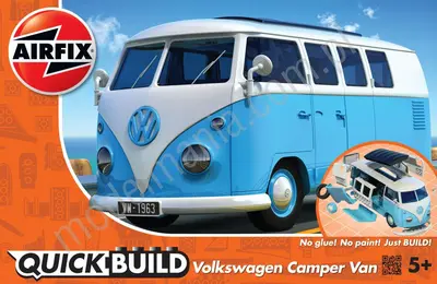 Samochód VW Camper Van błękitny (seria Quick Build)