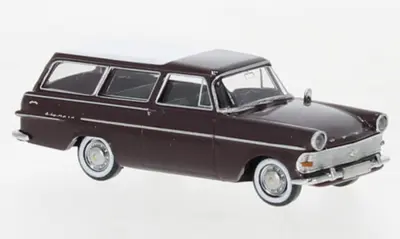 Opel P2 Caravan ciemnoczerwony, biały, 1960, karawan