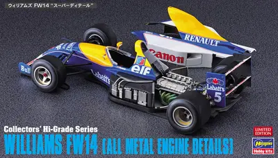 Bolid Formuły 1 Williams FW14 z metalowymi częściami silnika