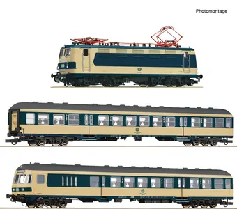 Zestaw  pociąg Karlsruhe 3-częściowy z BR141 i wagonem sterowniczym, z dźwiękiem