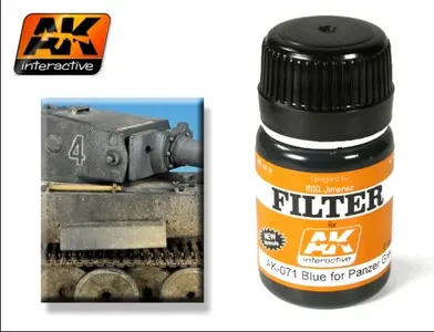 Filtr dla Panzer Grey, niebieski (AK 071)  / 35ml