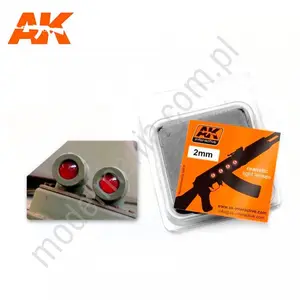 AK Lenses - Czerwona soczewka / optyka 2mm