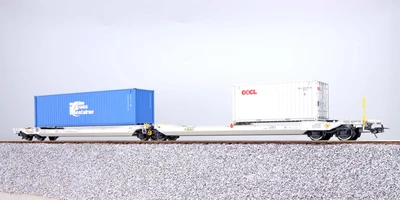 Wagon kieszeniowy Sdggmrs, NL-RN, z kontenerami Trans Container + OOCL