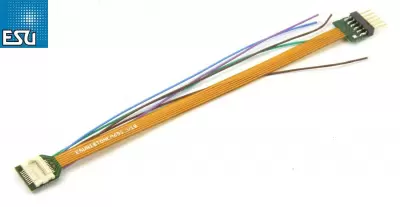 Adapterplatine, 18-pol Next-18 Buchse auf NEM651 6-pin, Flex, 88mm, mit Schrumpfschlauch