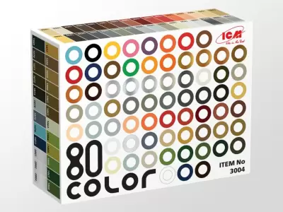 Duży zestaw farb 80 kolorów