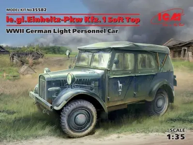 Niemiecki samochód terenowy Le.gl. Einheits-Pkw Kfz 1, płócienny dach