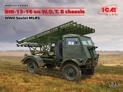Sowiecka wyrzutnia rakiet BM-13-16 na podwoziu WOT 8
