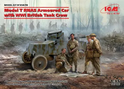 Brytyjski samochód pancerny T RNAS z załogą