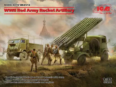 Sowiecka wyrzutnia rakiet BM-13-16 W.O.T. 8 Katyusha i ciężarówka W.O.T. 6