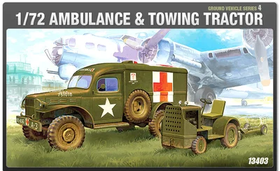 Amerykański ambulans i ciągnik lotniskowy Towing Tractor