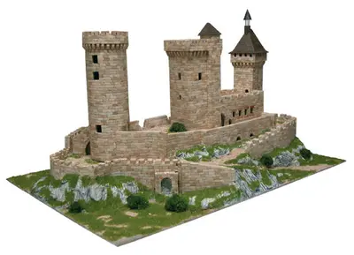Model ceramiczny - Zamek Foix, Foix - Francja, w.X