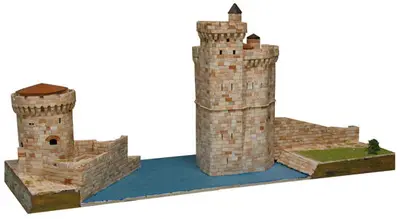 Model ceramiczny - Wieże portu w La Rochelle - Francja, w.XIV