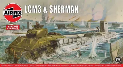 Brytyjska barka desantowa LCM3 i czołg średni M4 Sherman, seria Vintage Classics