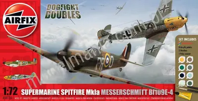 Zestaw Spitfire 1A / Messerschmitt Bf-109E (z farbami)