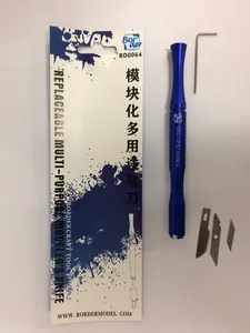 Wielofunkcyjny nożyk modelarski 3-częściowy, niebieski