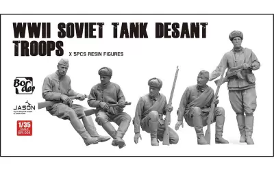 Soviet WWII Tank Desant Troops (5 Resin Figures)