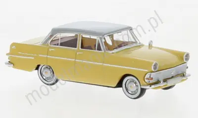 Opel P2 ciemnożółty z szarym dachem, 1960 rok,