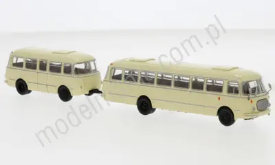 Autobus JZS Jelcz 043 z przyczepą  PA 01- beżowy - 1964 rok