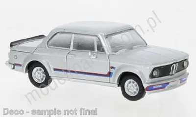 BMW 2002 turbo; srebrny z listwą dekoracyjną; 1973 rok