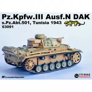 PzKpfW III Ausf N DAK sPzAbt 501 Tunezja