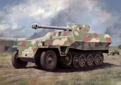 Niemiecki transporter SdKfz 251/22 z działem 75mm PaK 40